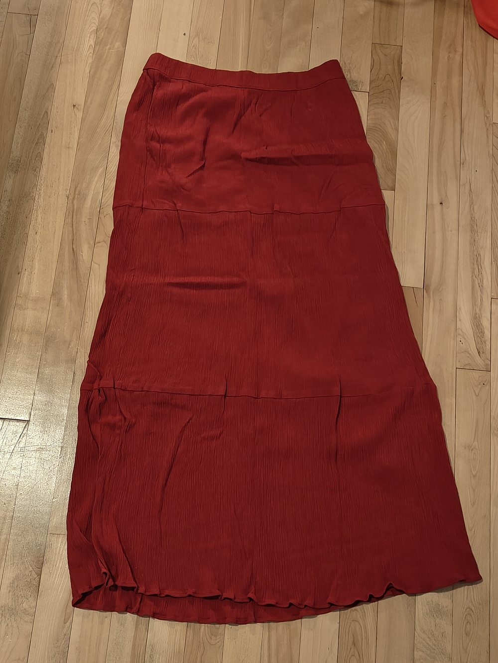 Reitmans Red Tiered Maxi Skirt